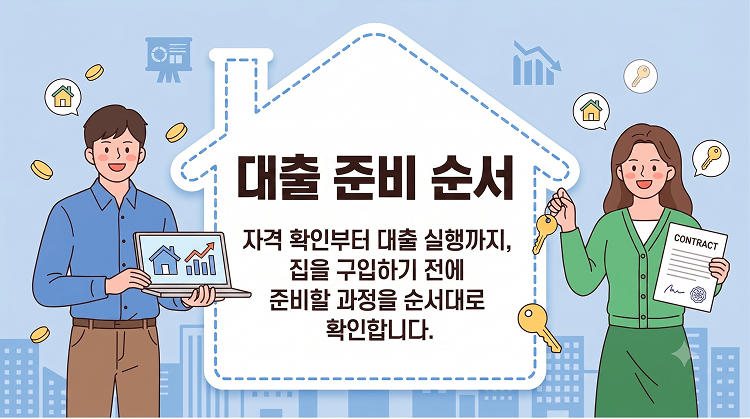 대출 준비 순서: 자격 확인부터 대출 실행까지, 집을 구입하기 전에 준비할 과정을 순서대로 확인합니다.